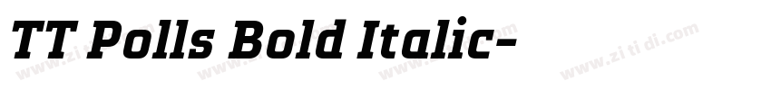 TT Polls Bold Italic字体转换